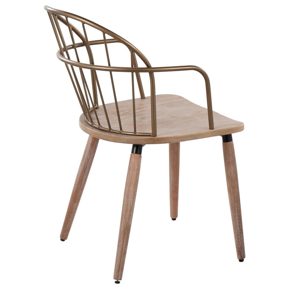 Lumisource Riley industrial Chair in Whitewashed Wood and Antique Copper Metal By LumiSource., , large