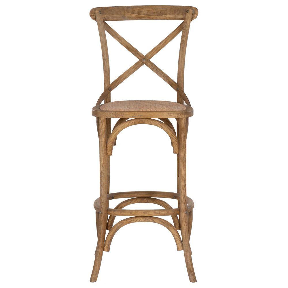 Linon Home Decor Roxy Bar Stool in Weathered Grey, , large