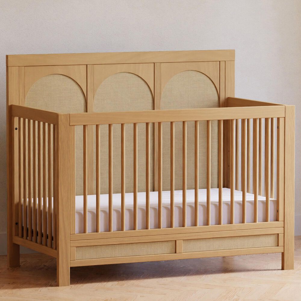New Haus Eloise 4-In-1 Convertible Crib in Honey, , large