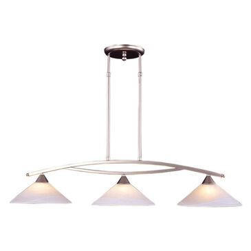 Elk Lighting Elysburg 3 Light LED Island in Satin Nickel, , large