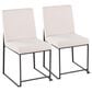 Lumisource Fuji Dining Chair with Beige Cushion in Black (Set of 2), , large