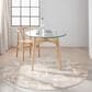 Nourison Rush CK951 4" Round Grey and Beige Area Rug, , large