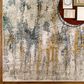 Surya Cardiff CDF-2306 Medium Gray, Light Blue, Mustard and Dark Blue 6"7" x 9"6" Area Rug, , large