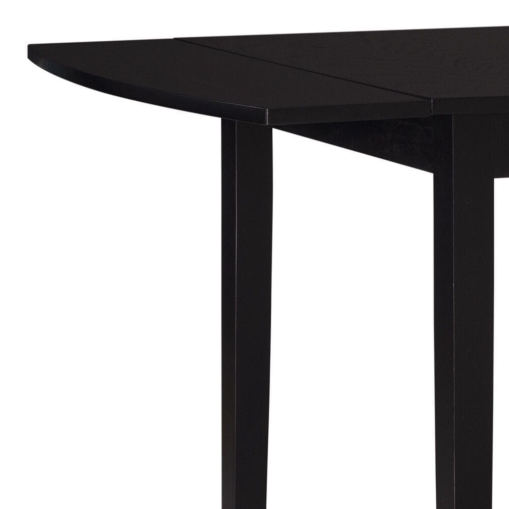 Linon Home Decor Torino Drop Leaf Dining Table in Black - Table Only, , large
