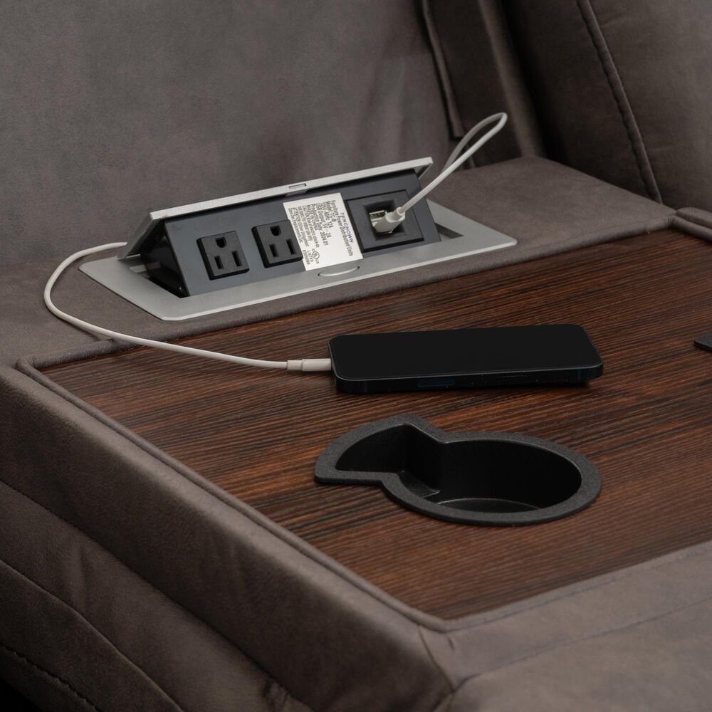 Linon Home Decor Galloway Manual Sofa in Stone Gray, , large