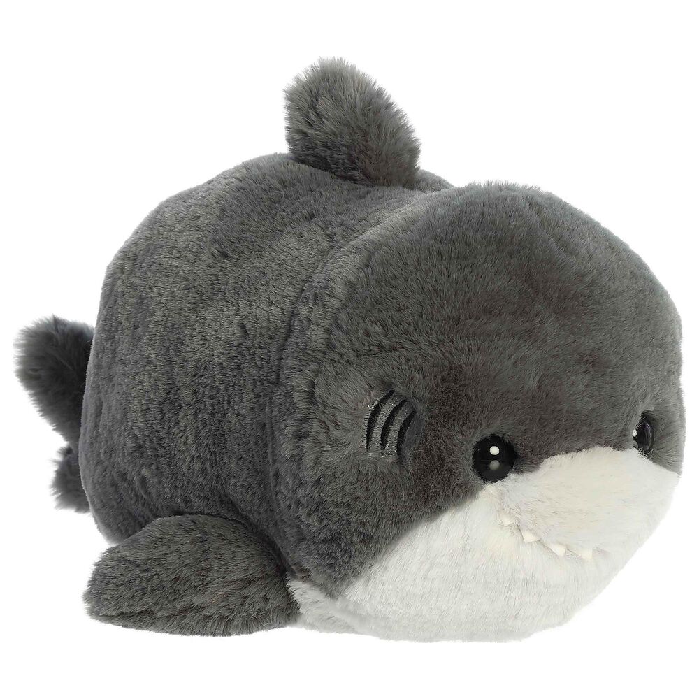 Aurora 10" Sebastian Shark Stuffed Animal in Deep Sea Gray and White, , large