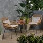 Hearth and Haven Rodney Outdoor Chair with Beige Cushion in Brown (Set of 2), , large