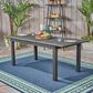 Hearth and Haven Outdoor Rectangular Dining Table in Dark Grey - Table Only, , large