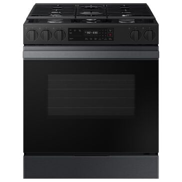 Samsung Bespoke Bespoke 6.0 Cu. Ft. Smart Slide-In Gas Range with 17K BTU Power Burner in Matte Black Steel, , large