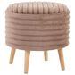 Lumisource Tray Plush 2-Piece Storage Ottoman Set in Light Brown, , large