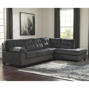 Signature Design by Ashley Accrington 2-Piece Right Facing Stationary Sectional with Chaise in Granite, , large