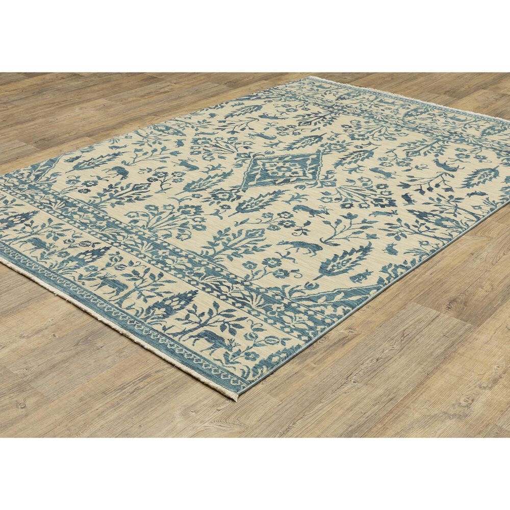 Oriental Weavers Francesca FR08H 7&#39;10&quot; x 10&#39;10&quot; Blue Area Rug, , large