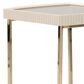 Vista Haus Lisbon End Table in Silken Matte Cream, , large