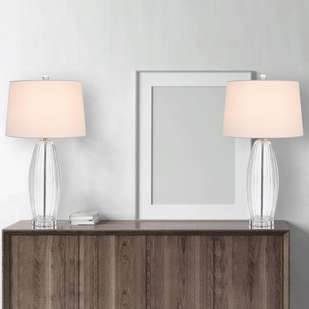 Cal Lighting Raisio Table Lamp in Clear and Chrome (Set of 2), , large