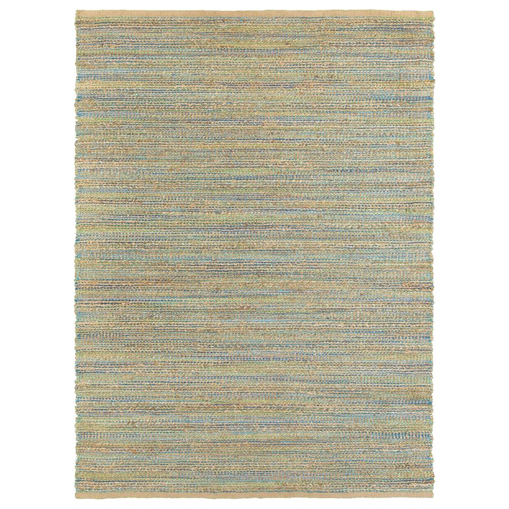 L&amp;R Resources Natural Fiber Blue and Green 7'9" x 9'9" Area Rug, , large