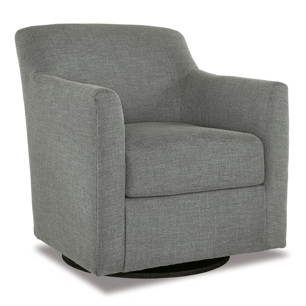 Ashley Bradney Swivel Accent Chair in Smoke, , large