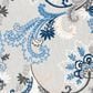 Safavieh Cabana CBN305F 6"7" Round Grey and Blue Indoor/Outdoor Area Performance Rug, , large