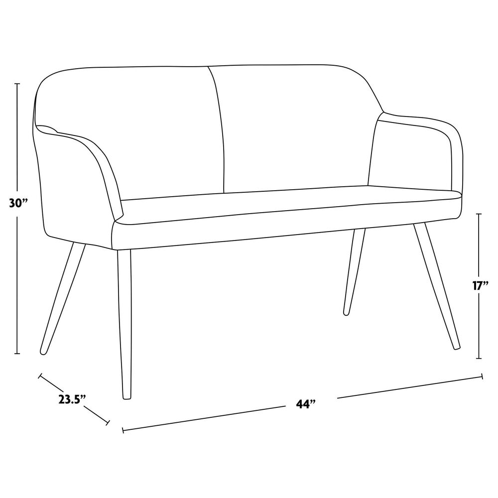 Lumisource Daniella Upholstered Bench in Gold, , large