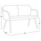 Lumisource Daniella Upholstered Bench in Gold, , large