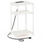 HOMLUX 22.7" 3-Tier End Table in White, , large