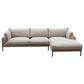 Moe"s Home Collection Jamara 2-Piece Right Facing Stationary Sectional with Chaise in Beige, , large