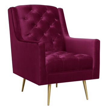 Mayberry Hill Bryan Accent Chair in Broadway Red Velvet, , large