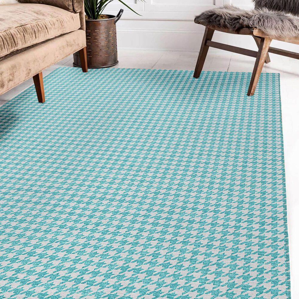 Dalyn Rug Company Hinton 9&#39; x 12&#39; Aqua Indoor/Outdoor Area Rug, , large