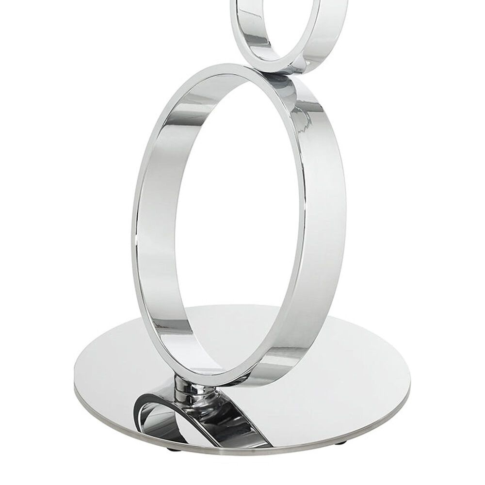 Casana Satellite End Table in Chrome and Clear, , large