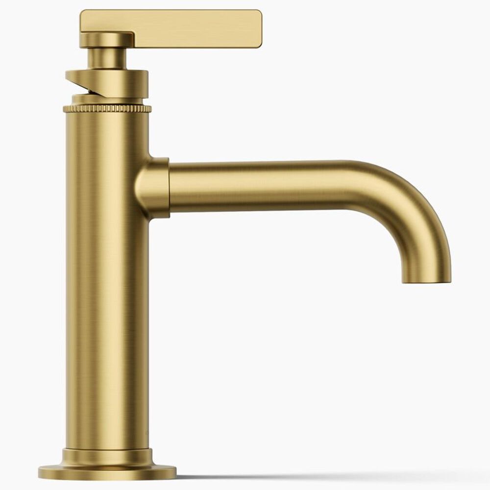 Kohler Castia Single-Handle Bathroom Sink Faucet in Vibrant Brushed Moderne Brass, , large