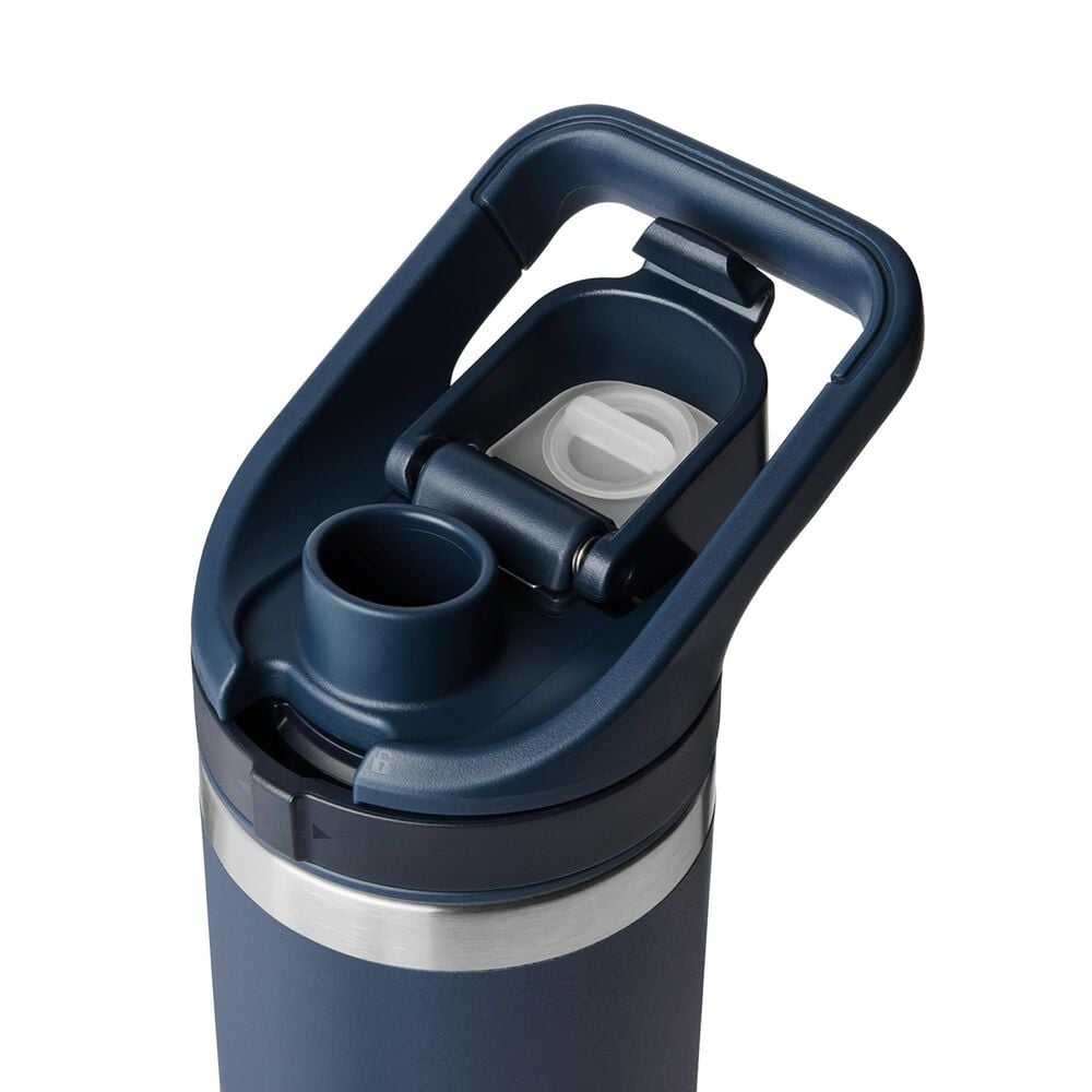 YETI Rambler 18 Oz Water Bottle with Flip Chug Cap in Navy, , large