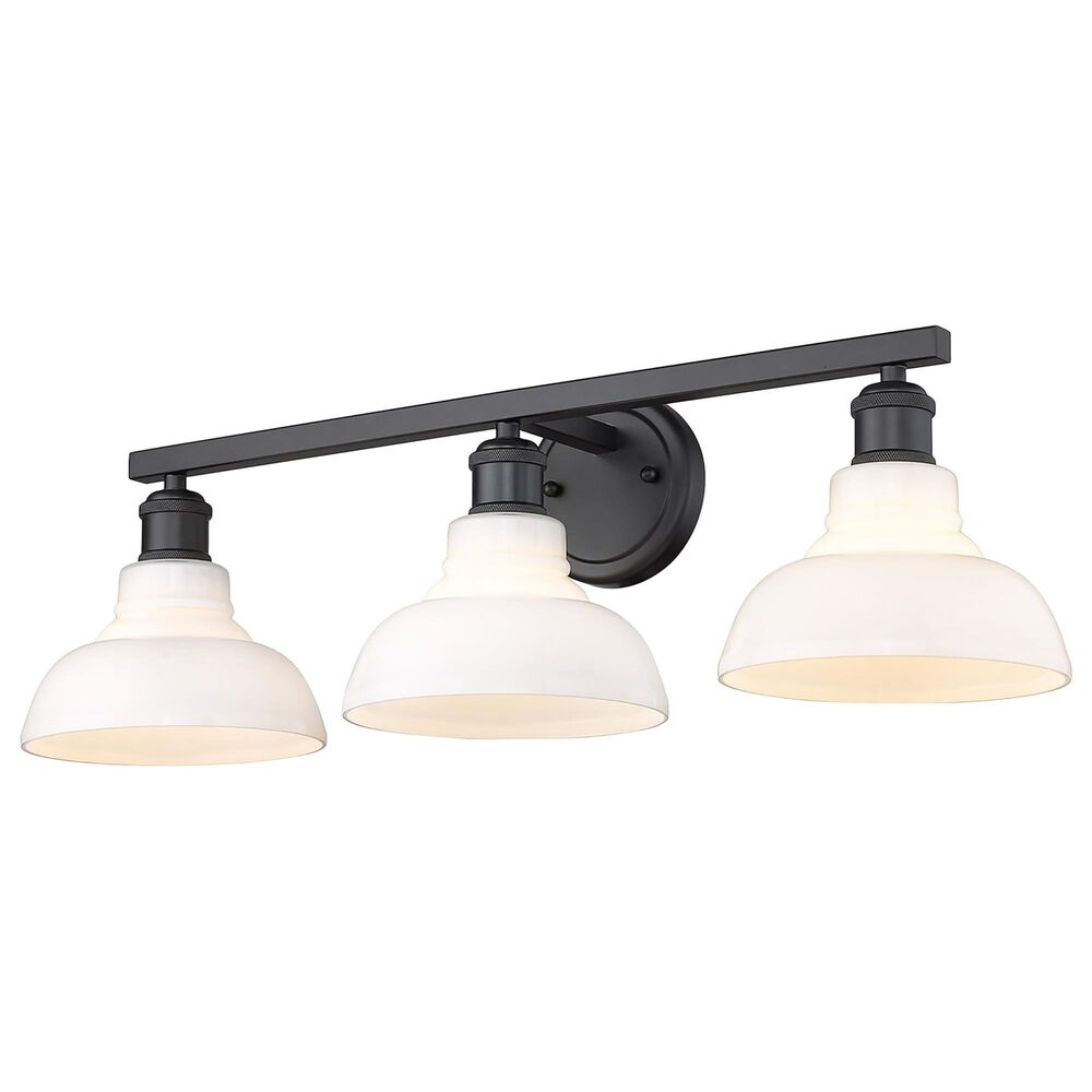 Golden Lighting Carver 3-Light Bath Vanity in Matte Black, , large