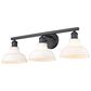 Golden Lighting Carver 3-Light Bath Vanity in Matte Black, , large