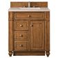 James Martin Vanities Bristol 30" Single Bathroom Vanity in Saddle Brown with 3 cm Eternal Marfil Quartz Top and Rectangular Sink, , large