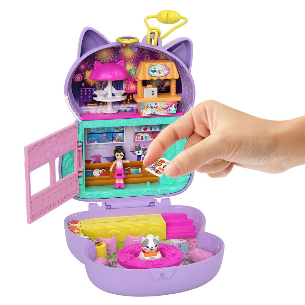 Polly Pocket Sushi Shop Cat Compact, , large