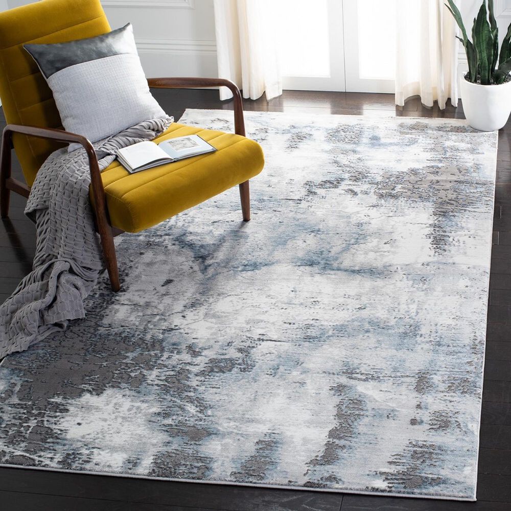 Safavieh Craft CFT850M 5&#39;3&quot; x 7&#39;6&quot; Blue and Grey Area Rug, , large
