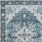 Central Oriental Rugease Velveteen Chantal Green and Ivory 2"3" x 6" Runner, , large