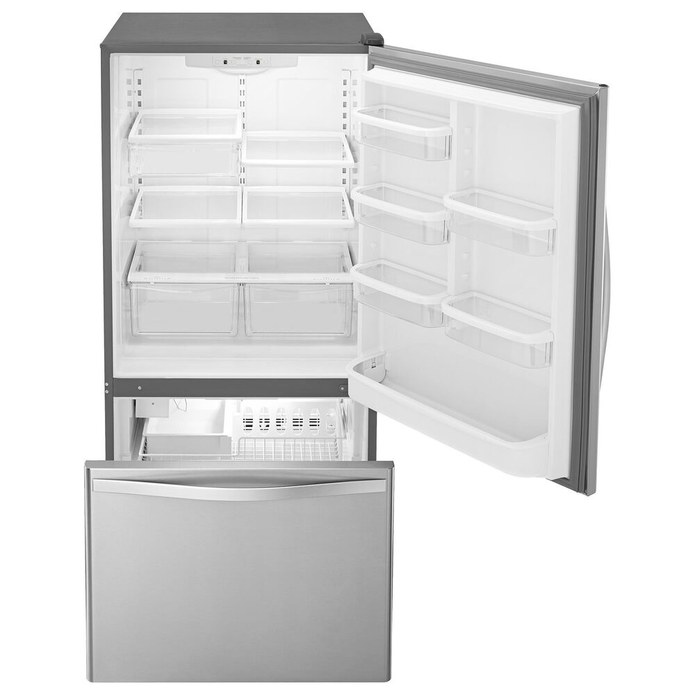 Whirlpool 18.67 Cu. Ft. Bottom Freezer Refrigerator in Monochromatic Stainless Steel, , large