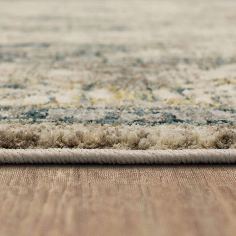Karastan Marash 5&#39; x 7&#39;6&quot; Cream and Blue Area Rug, , large