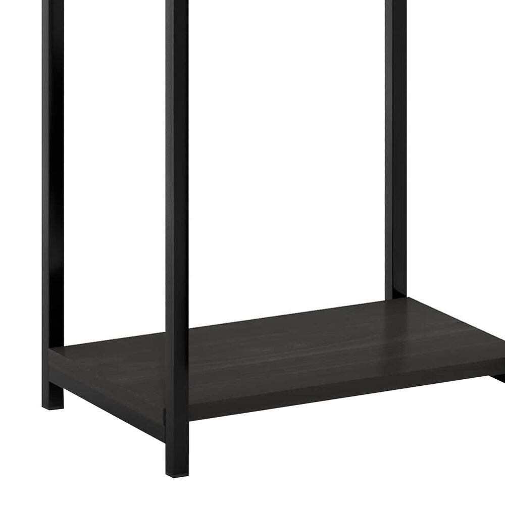 HOMLUX 2-Tier Metal Frame End Table with Open Shelf in Espresso and Black (Set of 2), , large