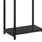 HOMLUX 2-Tier Metal Frame End Table with Open Shelf in Espresso and Black (Set of 2), , large