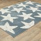 ROW by Oriental Weavers Quinn Starfish Blue and Ivory 7"10" x 10" Area Rug, , large