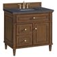 James Martin Vanities Lorelai 36" Single Vanity in Mid-Century Walnut with 3 cm Charcoal Soapstone Quartz Top, , large