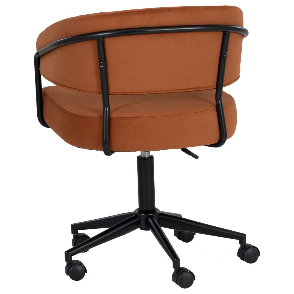 Linon Home Decor Prestwick Office Chair in Caramel, , large