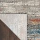 Nourison Rustic Textures Grey and Multicolor 6" x 9" Area Rug, , large
