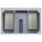 James Martin Vanities Breckenridge 36" Single Bathroom Vanity in Serenity Blue with 3 cm White Zeus Quartz Top and Rectangular Sink, , large