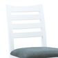 Linon Home Decor Flynn 22" Counter Stool with Charcoal Grey Cushion in White (Set of 2), , large