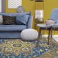 Amer Rugs Boho 7"6" x 9"6" Blue and Yellow Area Rug, , large