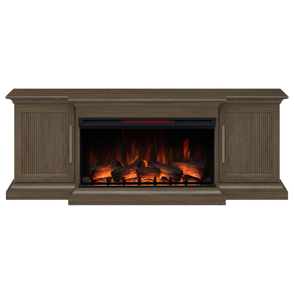Fabio Flames Tanner 76" Electric Fireplace TV Stand in Cocoa Birch, , large