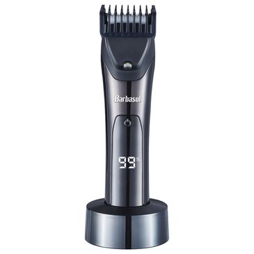 Barbosal Rechargeable Trimmer with Ceramic Blade and LED Light in Black, , large