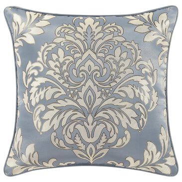 J. Queen New York Lorenzo 20" Square Throw Pillow in Cream and Blue, , large